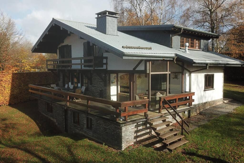 Le Grand Cerf 25 Pers, Malmedy- Chalet Rustique, Jardin מראה חיצוני תמונה